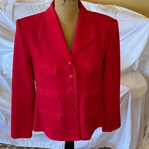 Chic Red Women's Blazer